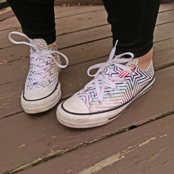 Converse Chuck Taylor All Star Ox "All Of The Stars" Women's Shoes White-Black 6 - Picture 8 of 10